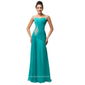 Grace Karin Dark Turquoise Chiffon Evening Gown Luxo Long Sweetheart Vestido formal Evening Sequins Vestido CL007571-1